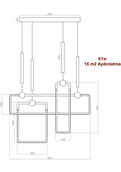 voxlamp lighting solutions Sarkıt Led Avize Diamond Elite