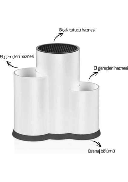 Tezgah Üstü Bölmeli Kaşık Bıçak Standı Kaşıklık Bıçaklık Düzenleyici Organizer fiyatları