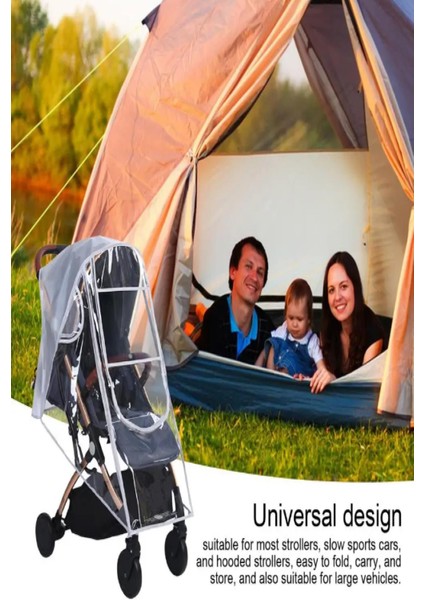 Çift Fermuarlı Ultra Lüks Bebek Arabası Yağmurluğu ( Bütün Bebek Arabalarına Uyumludur ) Siyah indirimleri