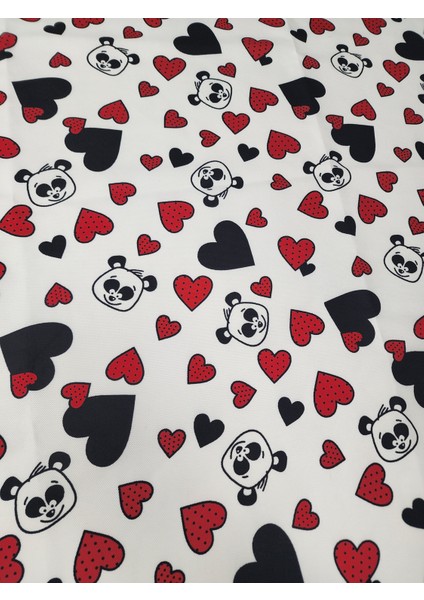 Sevgililer Günü Panda Desen Kumaş 7 fiyatları