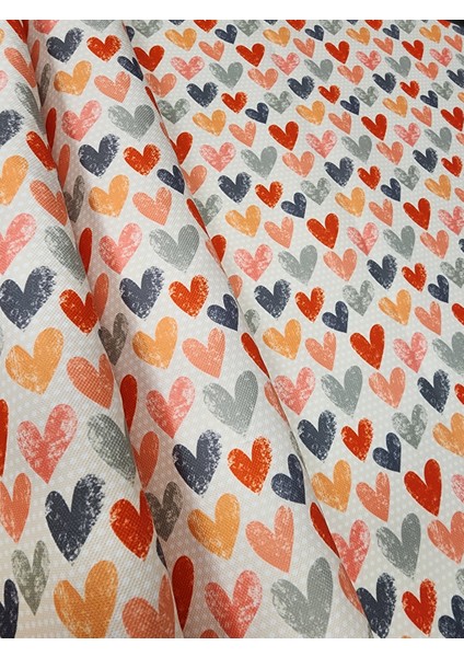 Sevgililer Günü Kalp Desen Kumaş 9