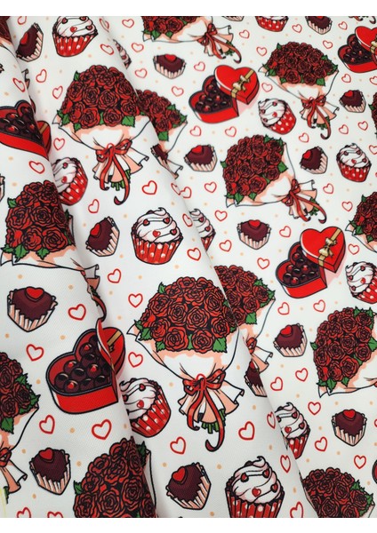 Sevgililer Günü Desen Kumaş 11