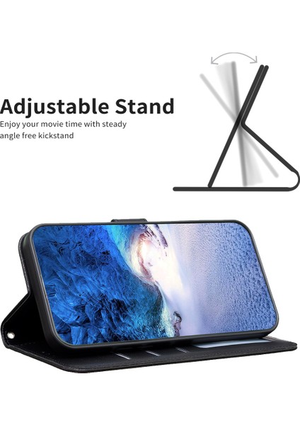 Honor X6A 4g Cep Telefonu Kasası Yonca Desen Pu Deri Standı Kapağı (Yurt Dışından)