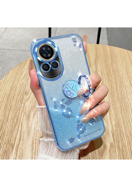 Huawei Nova 12 5g Cep Telefonu Kılıfı Glitter Tpu Ring Kickstand Anti-Sracratch Kapağı (Yurt Dışından)