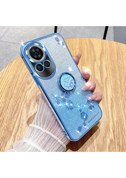 Huawei Nova 12 5g Cep Telefonu Kılıfı Glitter Tpu Ring Kickstand Anti-Sracratch Kapağı (Yurt Dışından)