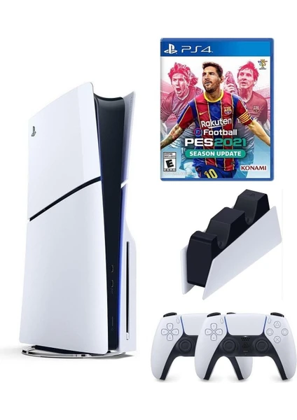 Playstation 5 Slim + 2.Dualsense + Şarj İstasyonu + Pes 21