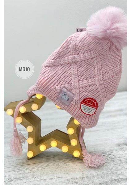 Kız Çocuk Kulaklıklı Bere K22130-03 Pembe