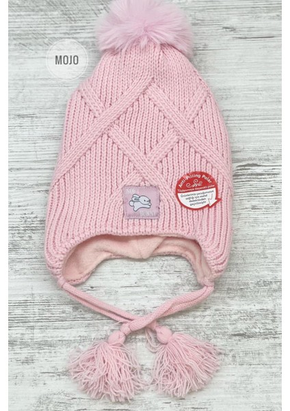Kız Çocuk Kulaklıklı Bere K22130-03 Pembe