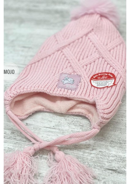 Kız Çocuk Kulaklıklı Bere K22130-03 Pembe