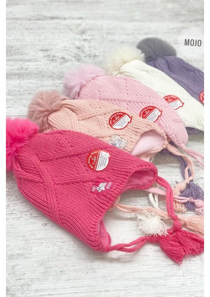 Kız Çocuk Kulaklıklı Bere K22130-03 Pembe