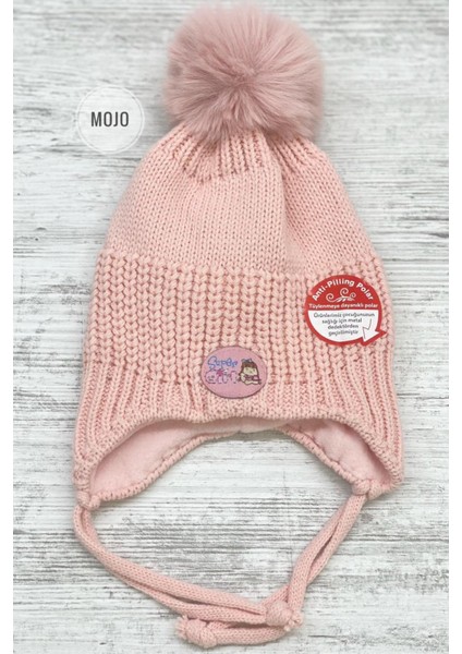 Kız Bebek Kulaklıklı İçi Polar Bere K22110-01 Pembe fiyatları