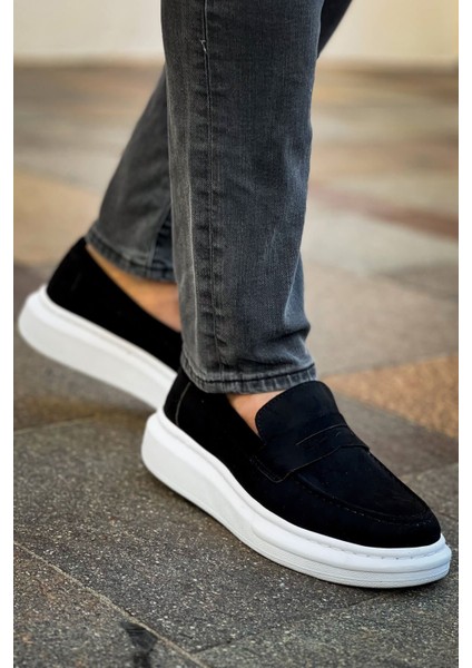 Robert Rs615 Süet Siyah Bt Erkek Loafer Ayakkabı