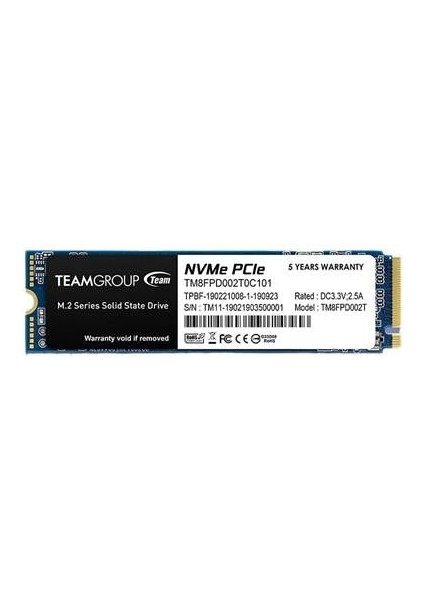 MP33 Pro 2tb 2100/1700MB/ TM8FPD002T0C101 S Nvme Pcıe GEN3X4 M.2 SSD