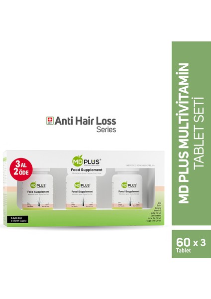 Hair Multivitamin 60 Tablet - 3 Al 2 Öde Set