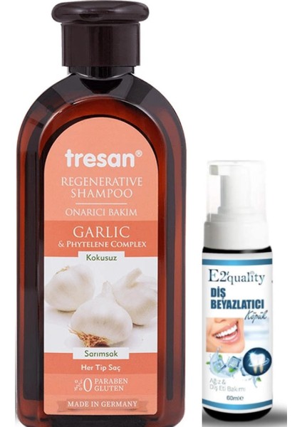 Sarımsak Onarıcı Bakım Şampuanı ( Kokusuz ) 300 Ml- Diş Beyazlatıcı Köpük