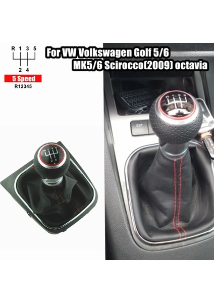 Jetta Mk5 Kırmızı Dikişli 5 Ileri Vites Topuzu