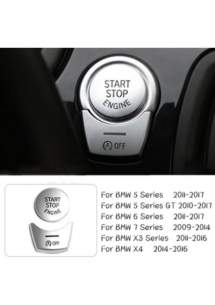 Bmw 7 Serisi Start Stop Tuş Yenileme Silver 2009-2014