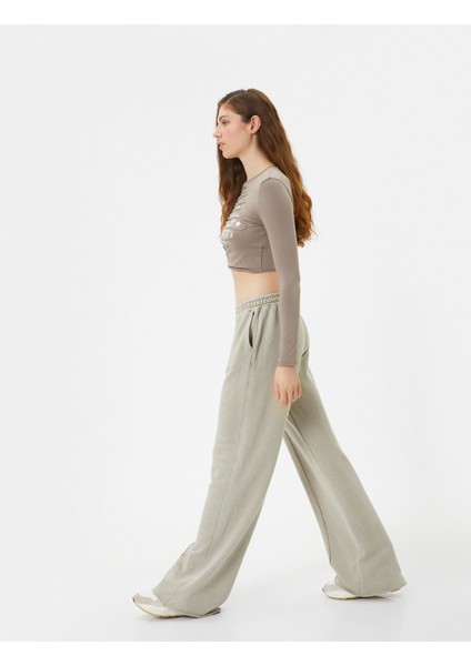 Geniş Paça Eşofman Altı Beli Bağlamalı fiyatları