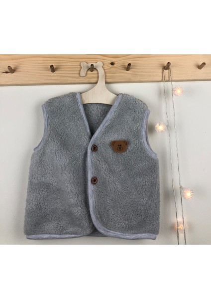 Peluş Polar Bebek Yelek Wellsoft Ayı