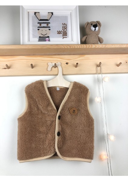 Peluş Polar Bebek Yelek Wellsoft Ayı