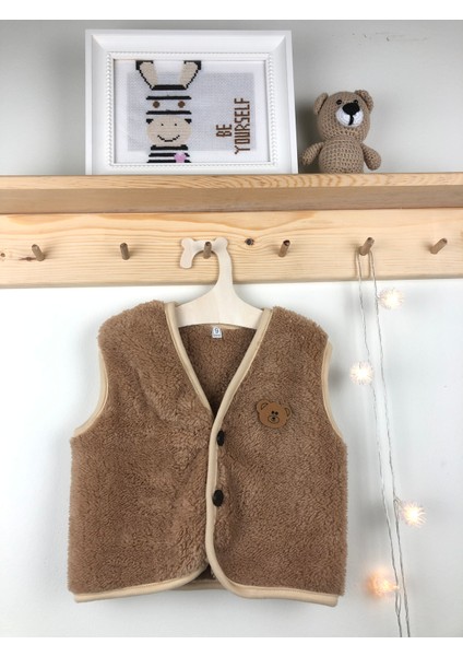 Peluş Polar Bebek Yelek Wellsoft Ayı modelleri