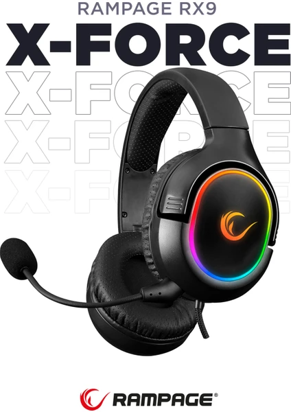 X-FORCE RGB Led 7.1  Çıkarılabilir Mikrofonlu Gaming Oyuncu Kulaklığı Profesyonel Kulaklık