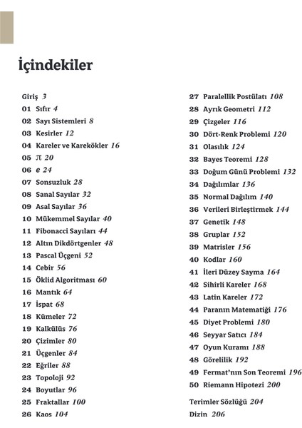 Gerçekten Bilmeniz Gereken 50 Matematik Fikri (Ciltli) - Tony Crilly