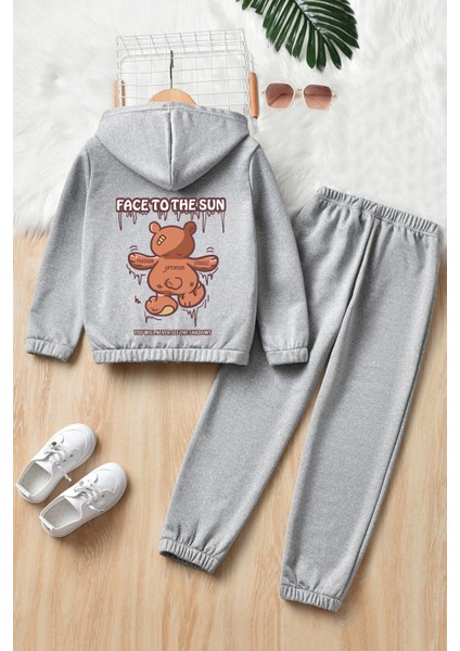 Only Trendwear Çocuk Face To The Sun Baskılı Eşofman Takımı