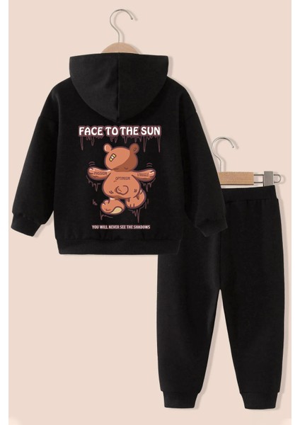 Çocuk Face To The Sun Baskılı Eşofman Takımı