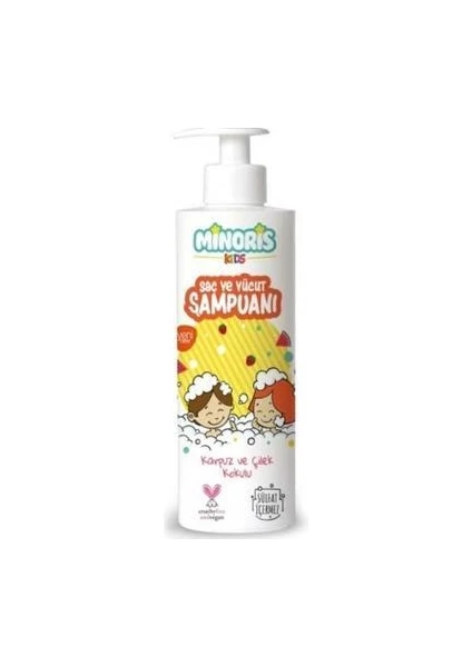 Kids Organik Saç ve Vücut Şampuanı Karpuz Çilek Kokulu 400 ml