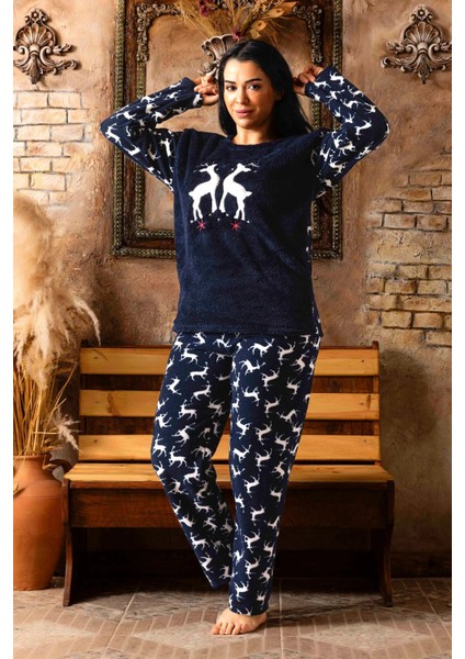 Büyük Kadın Polar Peluş Pijama Takımı fiyatları