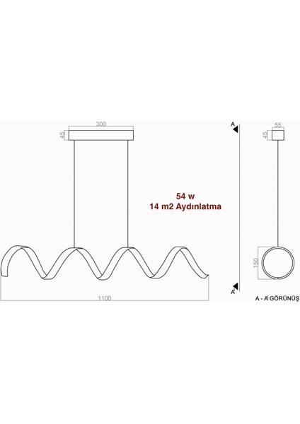 Sarkıt Led Avize Horn