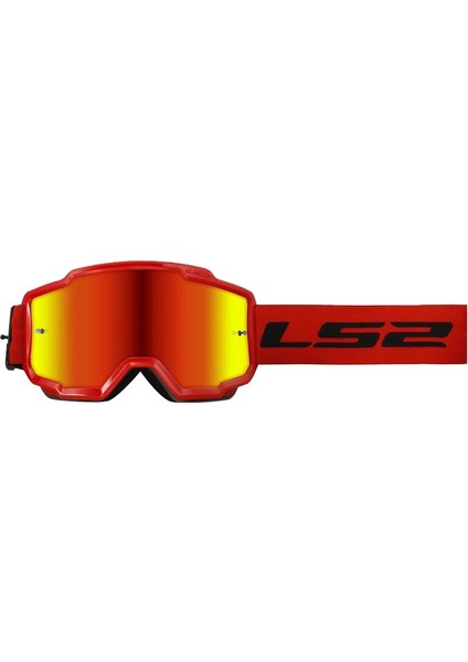 Charger Goggles Motokros Gözlük (Irıdıum Camlı) Kırmızı