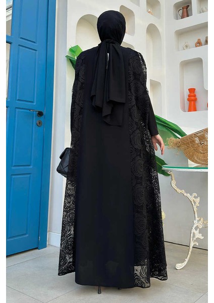 Dantel Abaya 7884 Siyah fiyatları