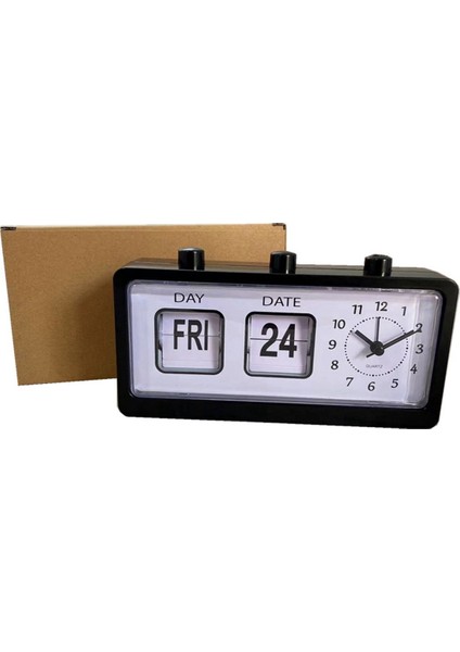 Mekanik Çalar Saat Yenilik Çevirme Saati Masaüstü Dijital Saat, Beyaz (Yurt Dışından) fiyatları