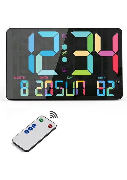 Dijital Duvar Saati, 10,98 Inç LED Dijital Çalar Saat Büyük Ekran (Yurt Dışından)