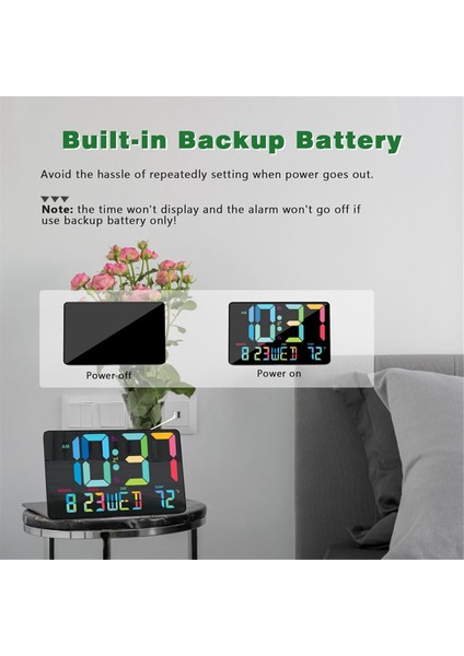 Dijital Duvar Saati, 10,98 Inç LED Dijital Çalar Saat Büyük Ekran (Yurt Dışından) fiyatları