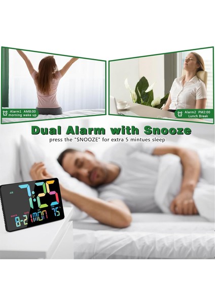 Dijital Duvar Saati, 10,98 Inç LED Dijital Çalar Saat Büyük Ekran (Yurt Dışından) indirimleri