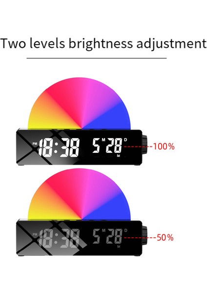 Gündoğumu Lambası Gündoğumu Çalar Saat, Uyandırma Işığı Şafak Simülatörü, Siyah (Yurt Dışından) fırsatları