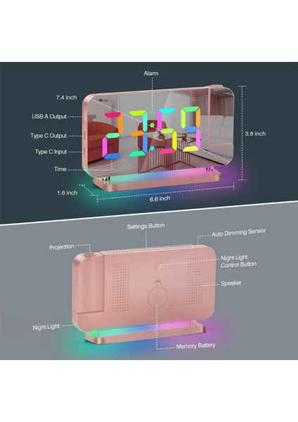 Projeksiyon Çalar Saat, Pembe Altın (Yurt Dışından) fırsatları