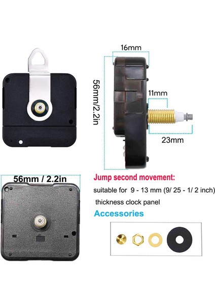 Yüksek Torklu Saat Hareket Mekanizması Kuvars Saat Ceviz Ahşap 23MM (Yurt Dışından)