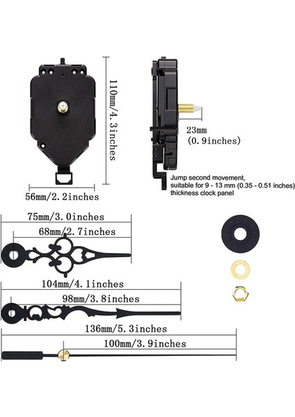 Saat El Kitleri ile 23MM Kuvars Sarkaçlı Saat Hareket Mekanizması (Yurt Dışından) indirimleri