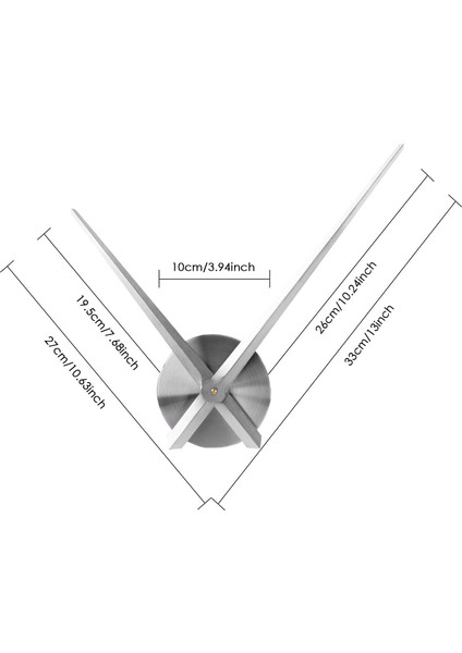 3D Saat Ibreleri, Dıy Büyük Saat Hareket Mekanizması Iğneleri Parçası, Gümüş (Yurt Dışından) indirimleri