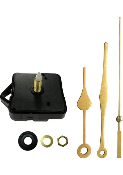 Kuvars Dıy Duvar Saati Hareket Mekanizması Seti 3 Altın Ibreli (Yurt Dışından)