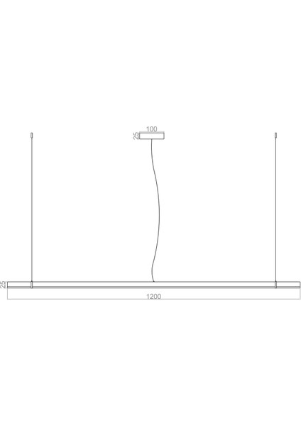 LED Sarkıt U Avize 120 cm