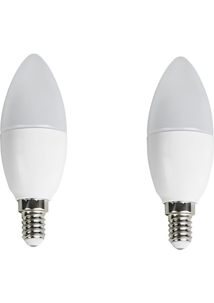 (2 Adet) 7W Ledli Buji Ampul E14 Duylu Sarı Işık CT-4079S