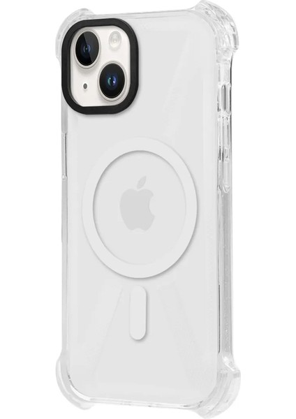 Apple iPhone 14 Magsafe Kablosuz Şarj Özellikli Mıknatıslı Şeffaf Beyaz Renkli Kılıf fiyatları