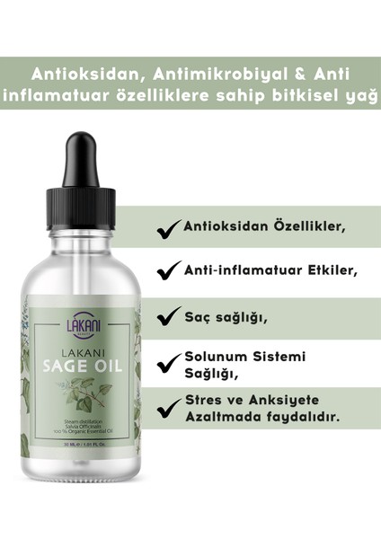 Beauty Adaçayı Yağı %100 Saf ve Organik