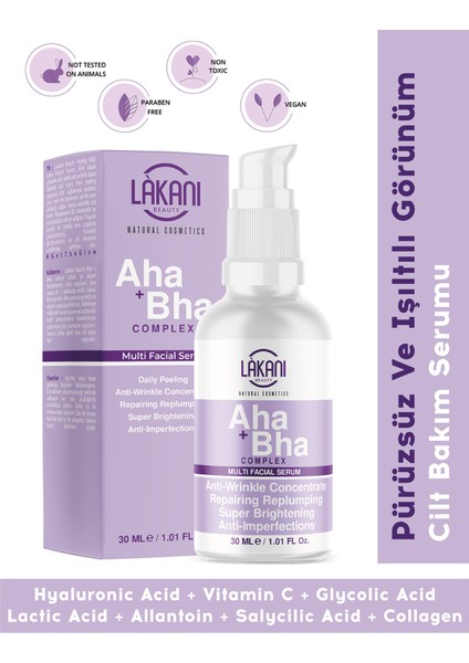 Aha & Bha Canlandırıcı Ve Cilt Tonu Eşitleyici Cilt Serumu 30 ml