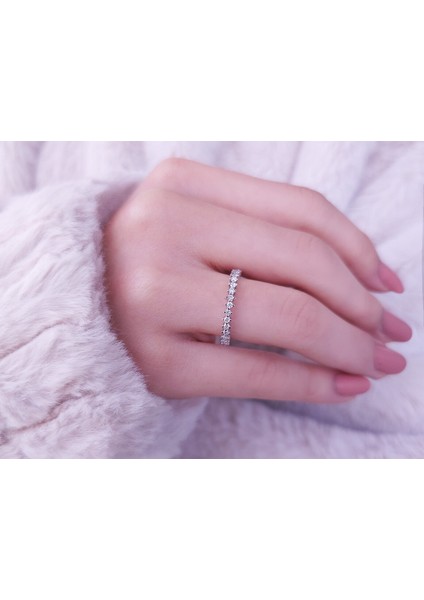 F Renk 0,14 Karat Pırlanta Yarım Tur Yüzük 0423R0194 indirimleri